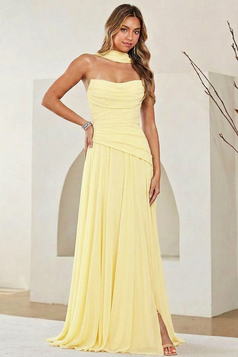Strapless Scarf A-line Gown by Amelia Couture 6133 - image 1