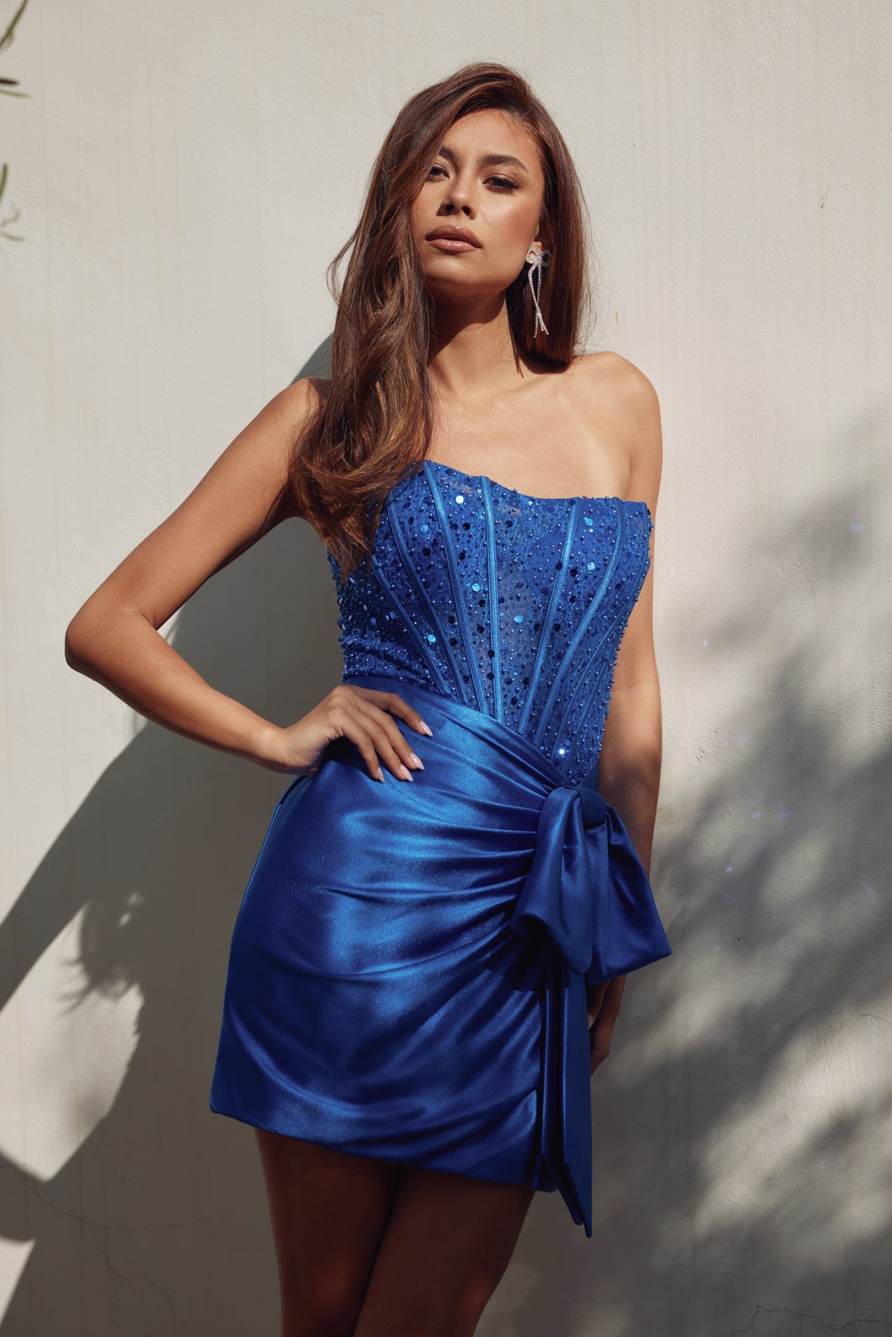 Beaded Short Strapless Dress by Juliet JT968A - product image 4