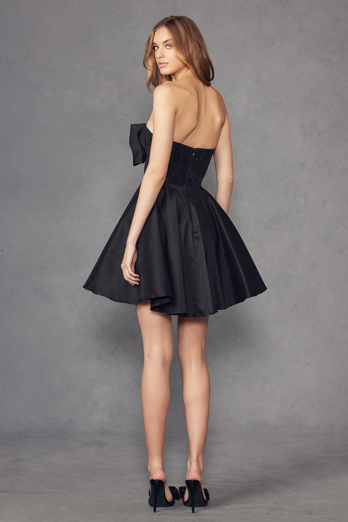 Short Strapless Bow Dress by Juliet JT961A - product image 11