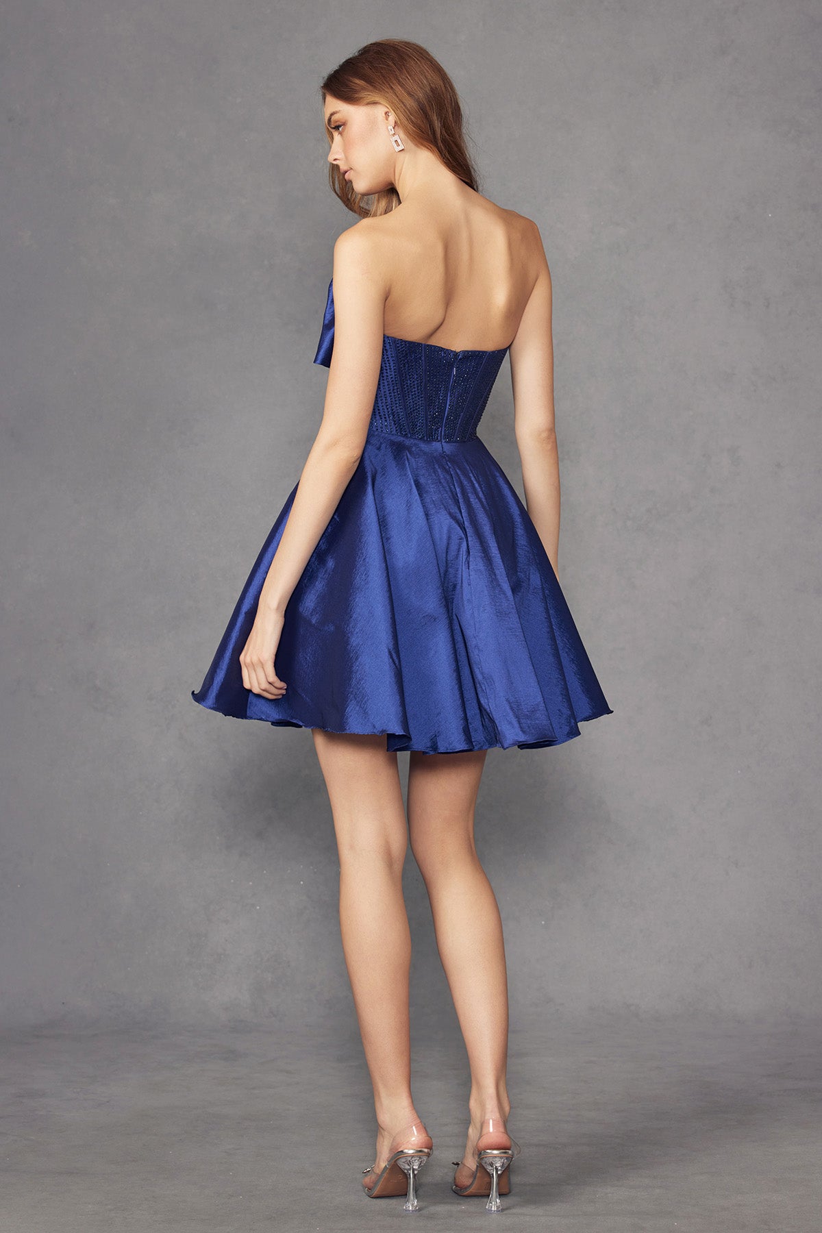 Short Strapless Bow Dress by Juliet JT961A - product image 8