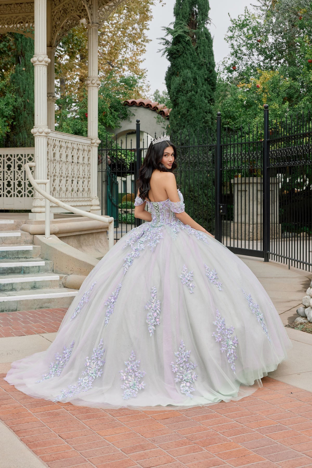 Applique Off Shoulder Ball Gown by Juliet JT1479J - product image 2