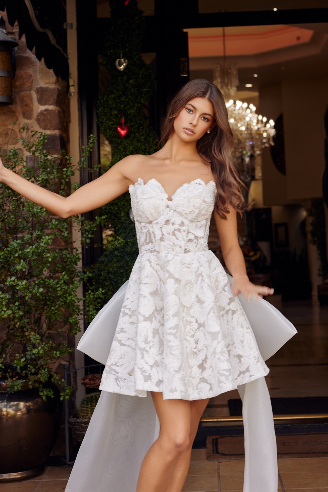 Embroidered Short Strapless Dress by Nox Anabel JQ1017 - product image 11