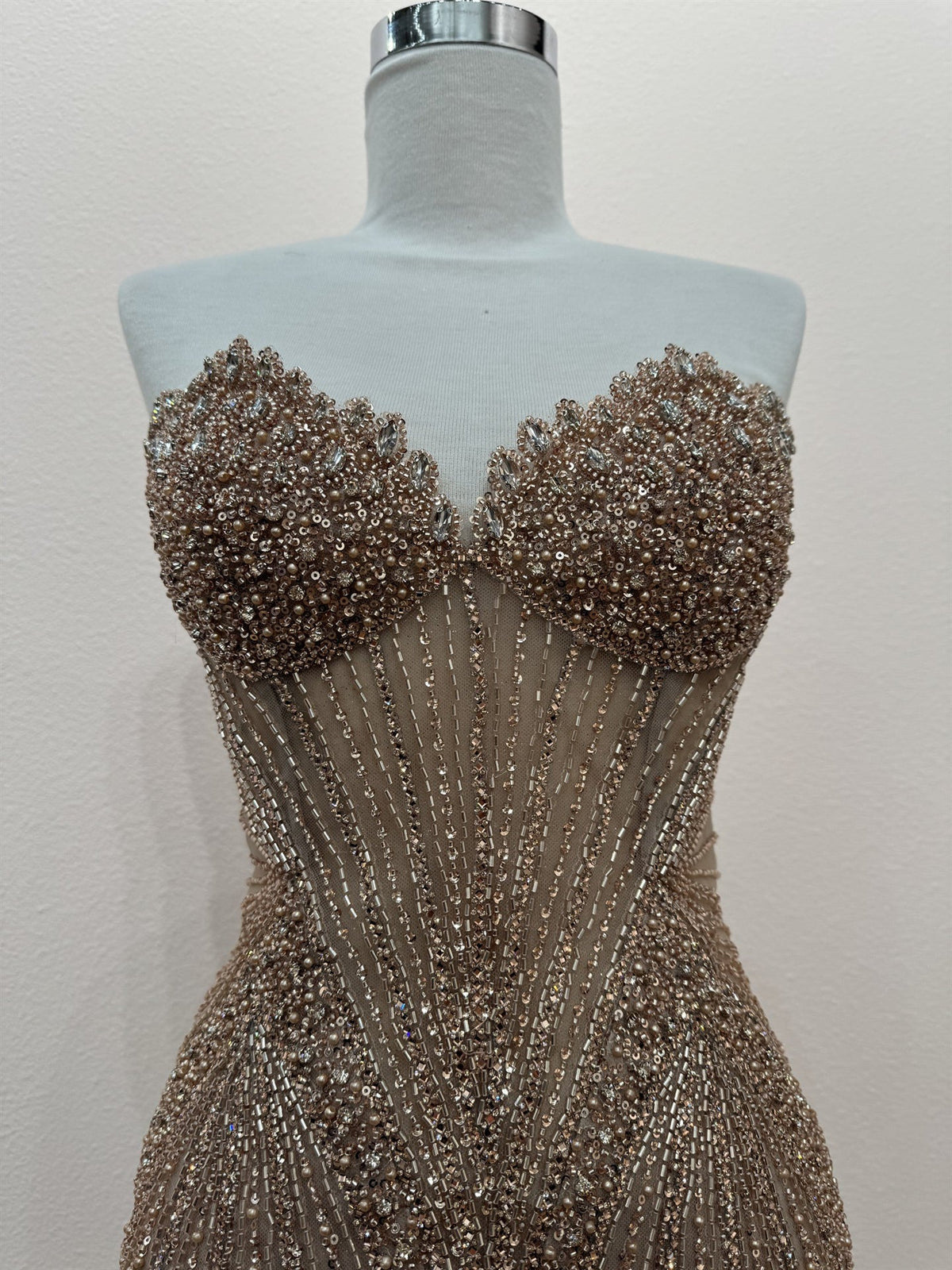 Beaded Short Strapless Dress by Nox Anabel F7138 - product image 4