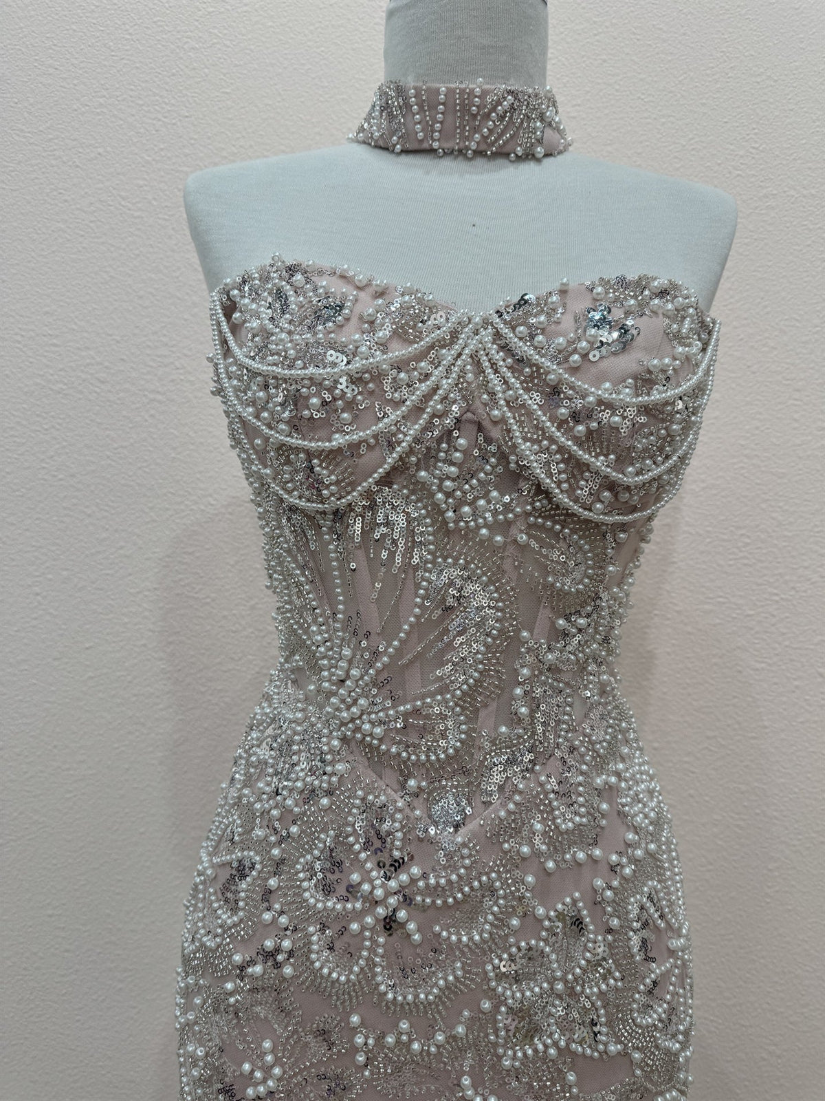 Beaded Short Strapless Slit Dress by Nox Anabel T7102 - product image 3