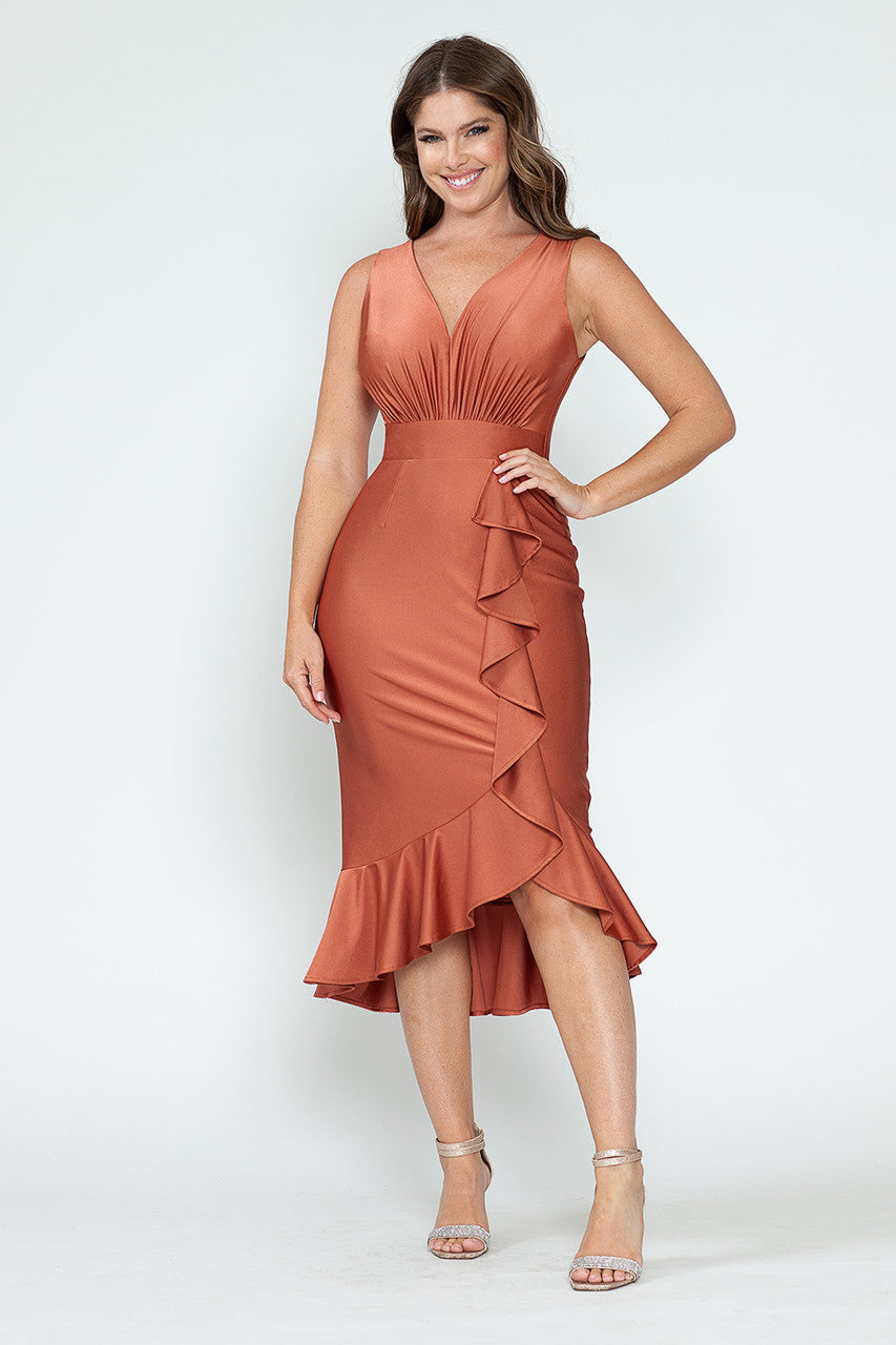 Sleeveless Ruffled Midi Dress by Lenovia 5280 - product image 4