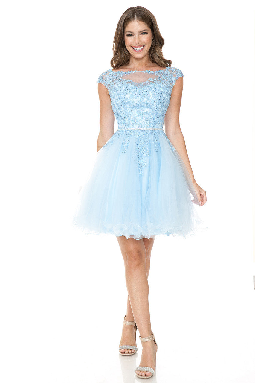 Short Cap Sleeve Ruffled Dress by Lenovia 8177 - product image 6
