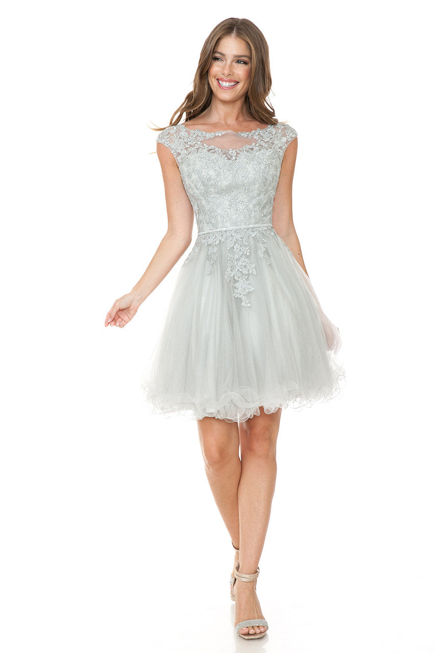 Short Cap Sleeve Ruffled Dress by Lenovia 8177 - product image 9