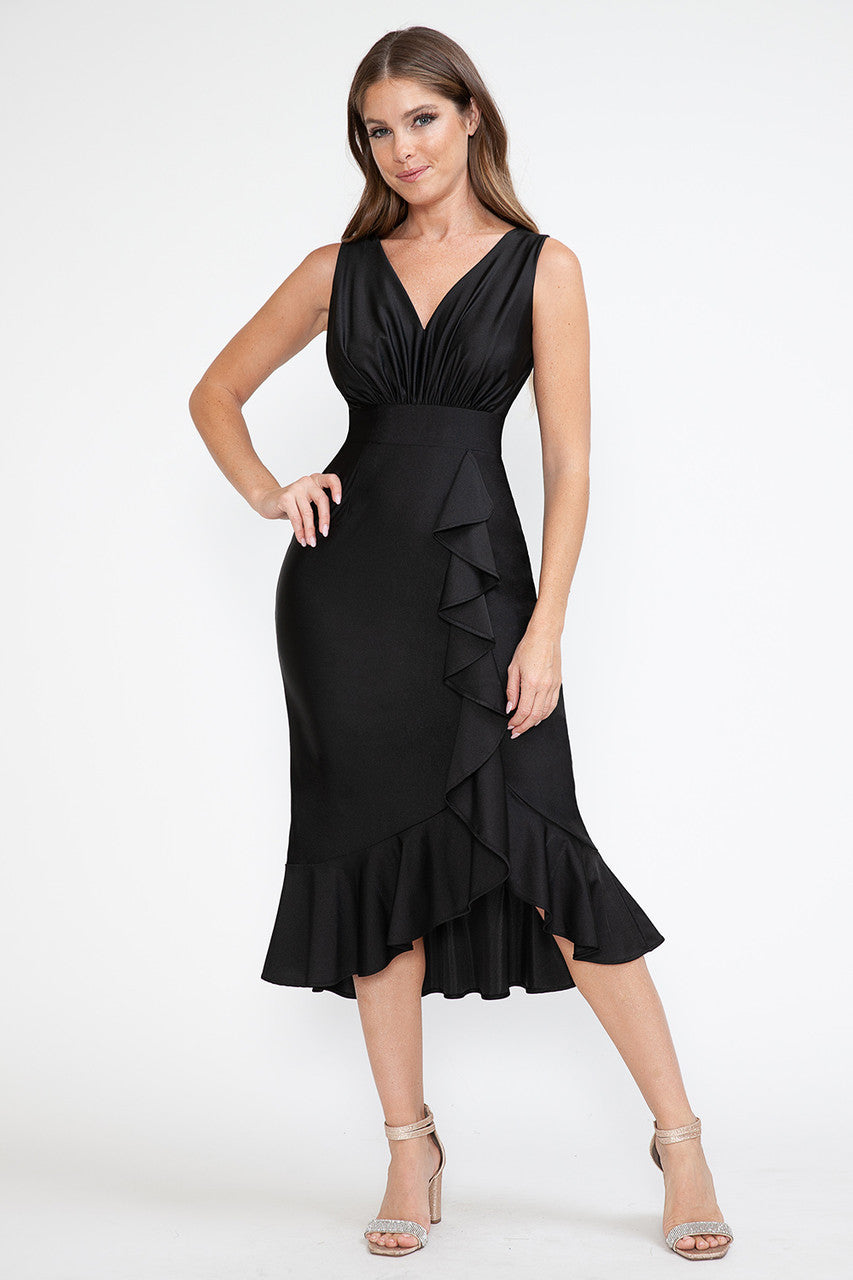 Sleeveless Ruffled Midi Dress by Lenovia 5280 - product image 8