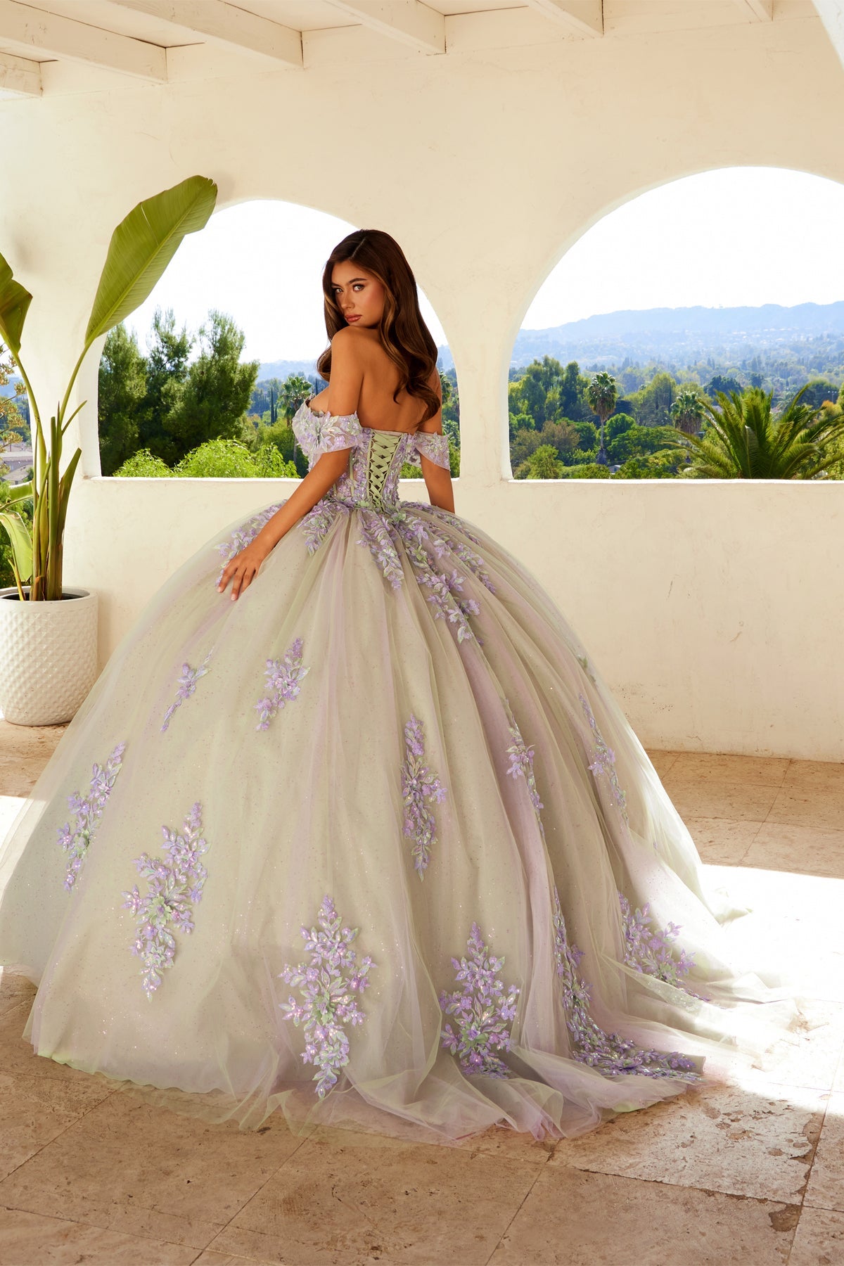 Applique Off Shoulder Ball Gown by Juliet JT1479J - product image 8