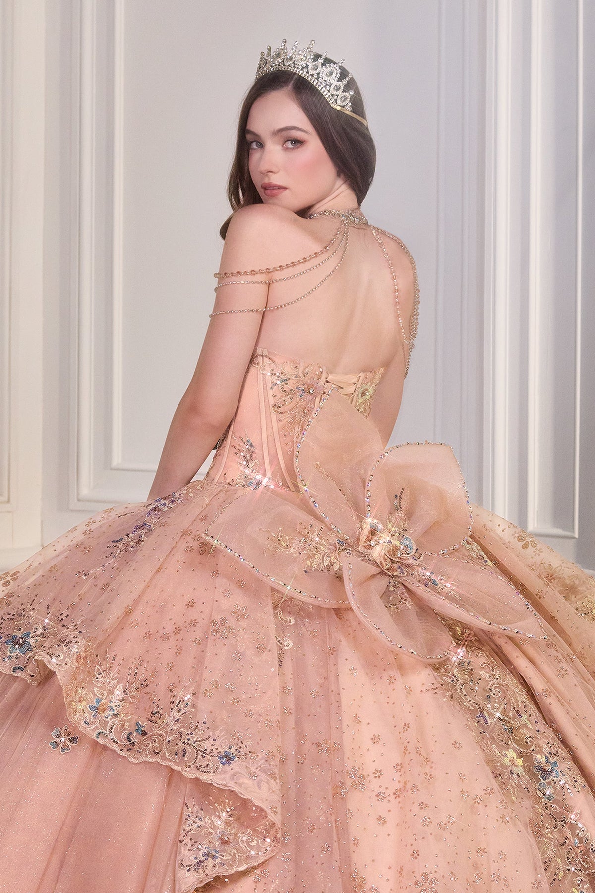 Applique Strapless Layered Ball Gown by Ladivine 15727 - product image 3