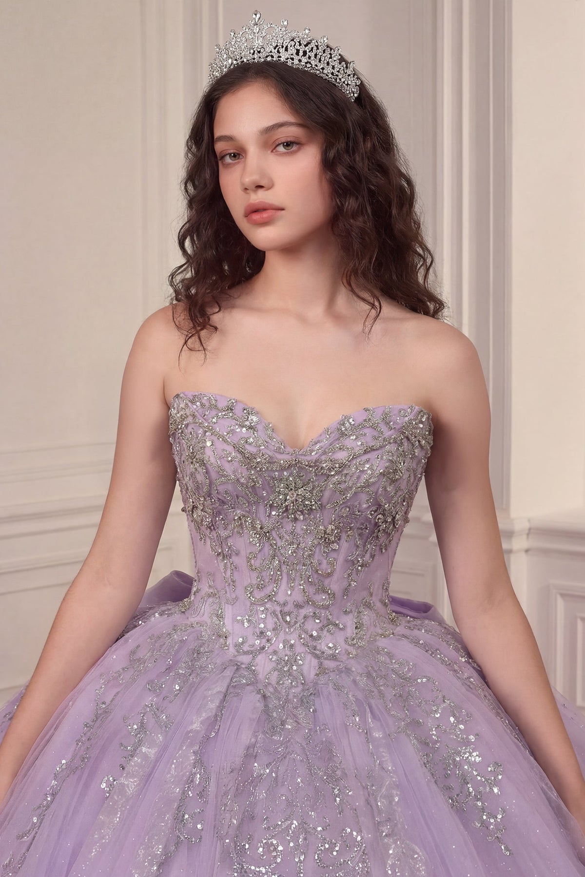 Applique Sweetheart Ball Gown by Ladivine 15730 - product image 5