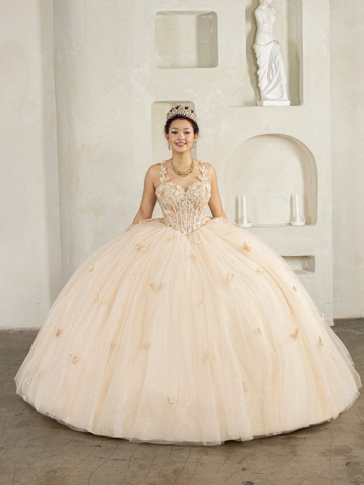 Applique Sleeveless Ball Gown by Calla SCL-30039 - product image 1
