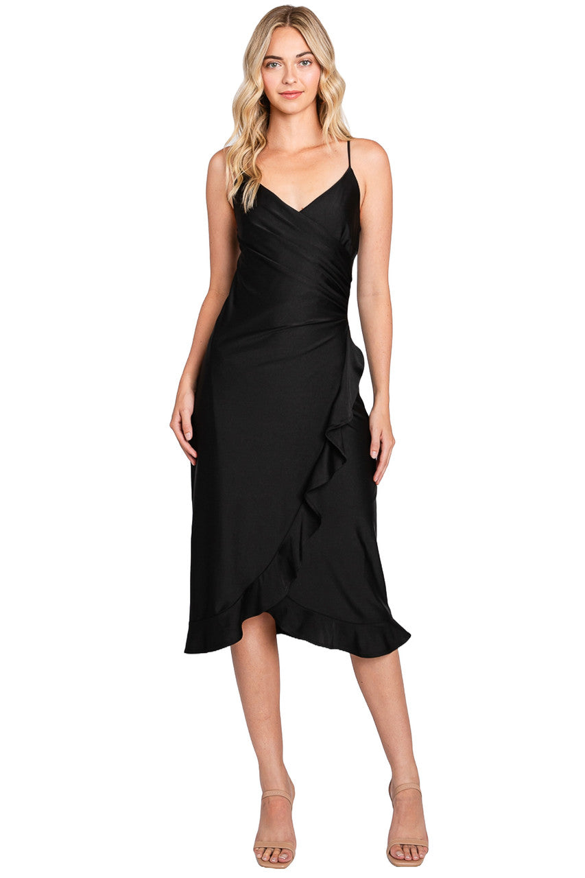 Fitted Sleeveless V-Neck Midi Dress by Lenovia 3065 - product image 1