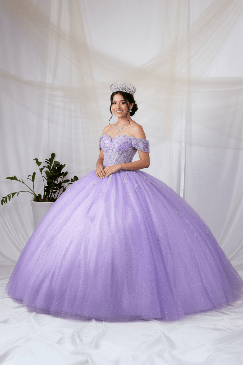 3D Butterfly Off Shoulder Ball Gown by Calla SCL-30015 - product image 5