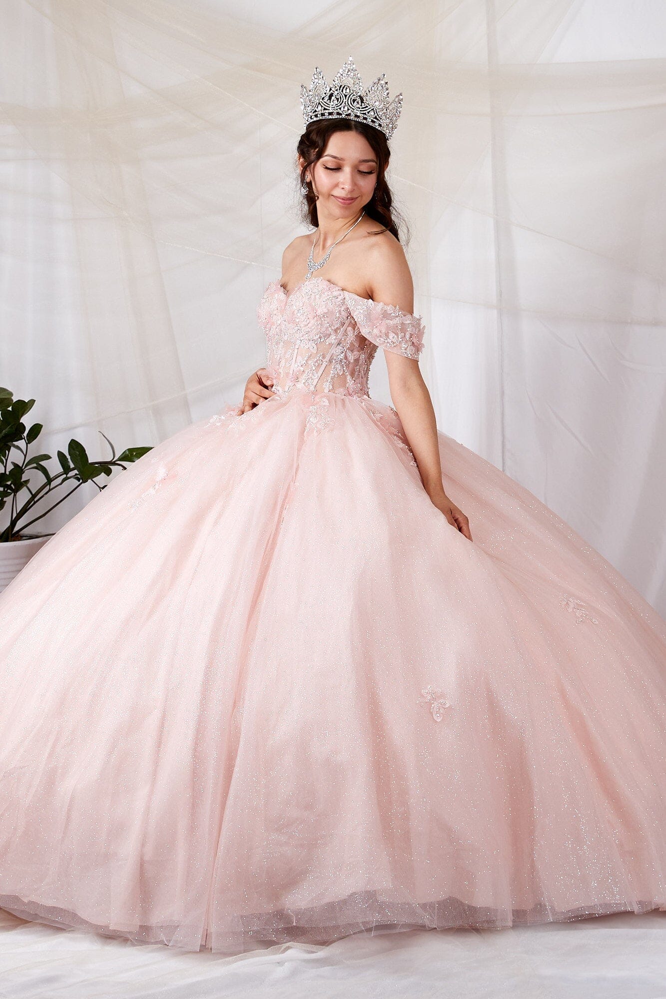 3D Butterfly Off Shoulder Ball Gown by Calla SCL-30015 - product image 11