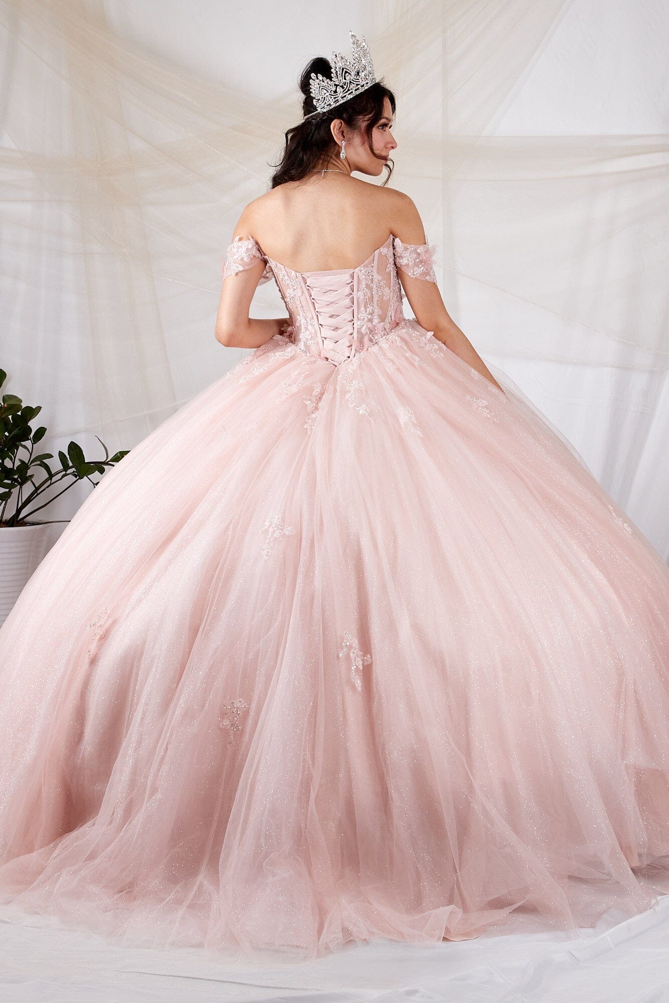 3D Butterfly Off Shoulder Ball Gown by Calla SCL-30015 - product image 8