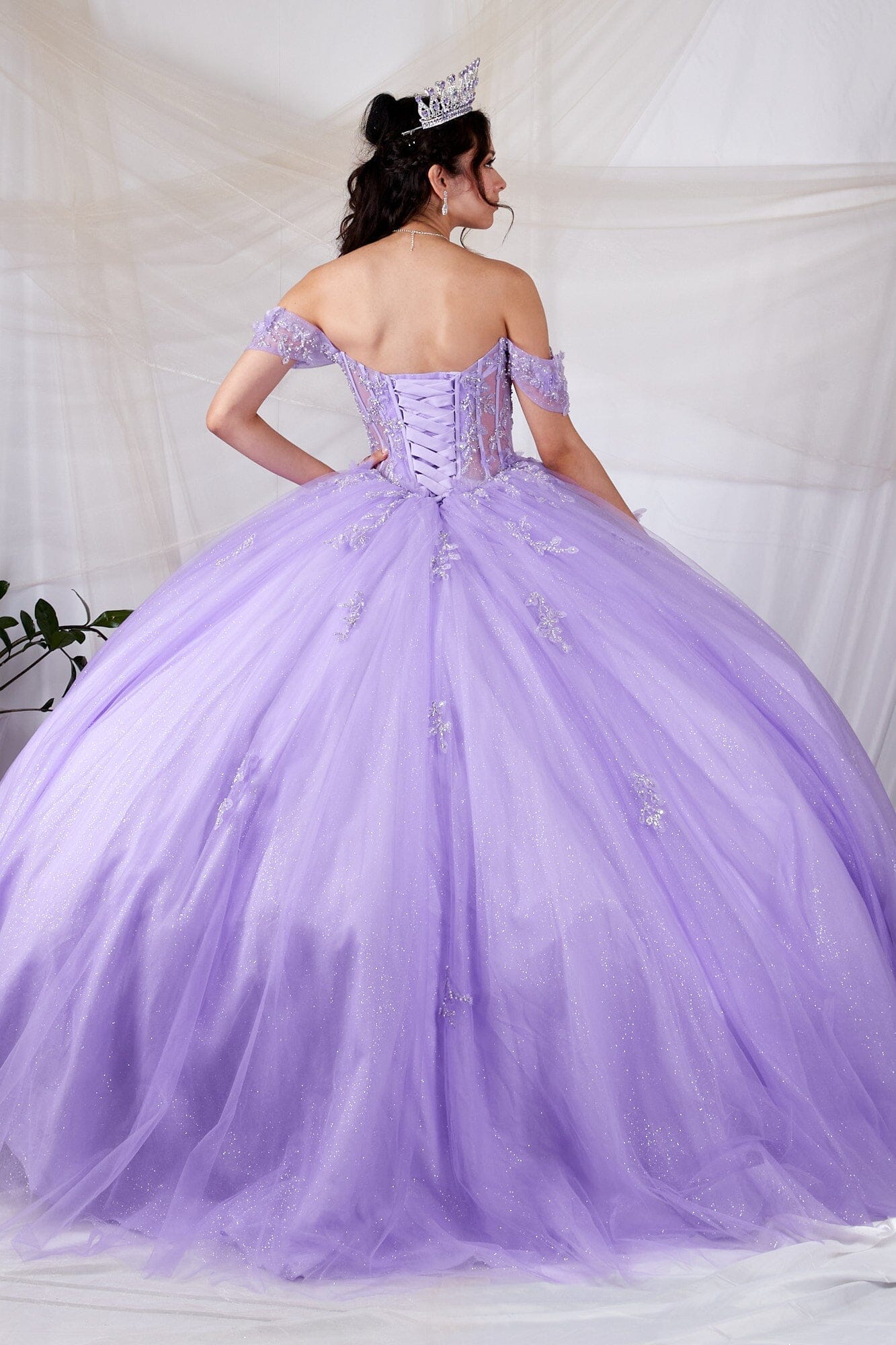 3D Butterfly Off Shoulder Ball Gown by Calla SCL-30015 - product image 2