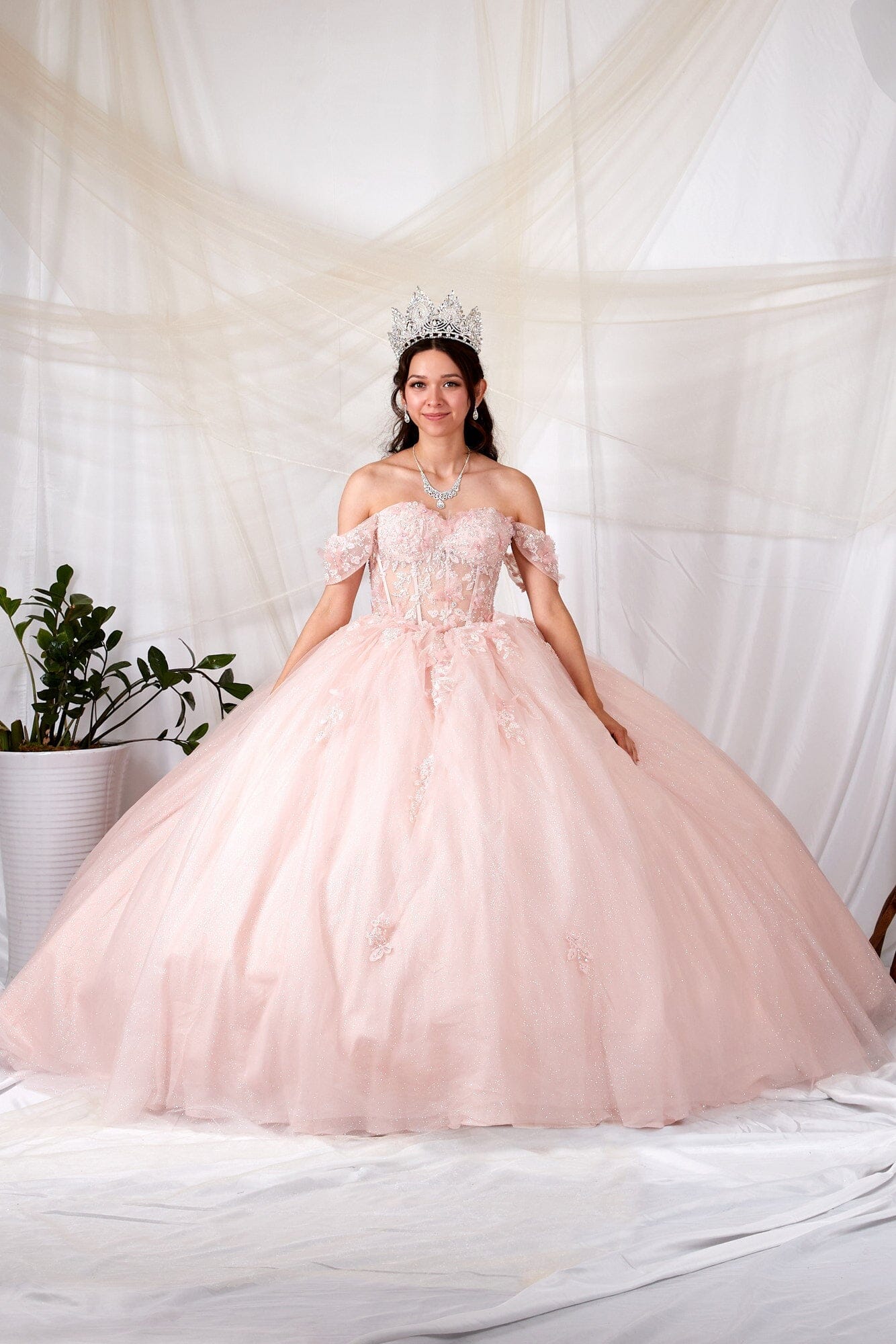 3D Butterfly Off Shoulder Ball Gown by Calla SCL-30015 - product image 7