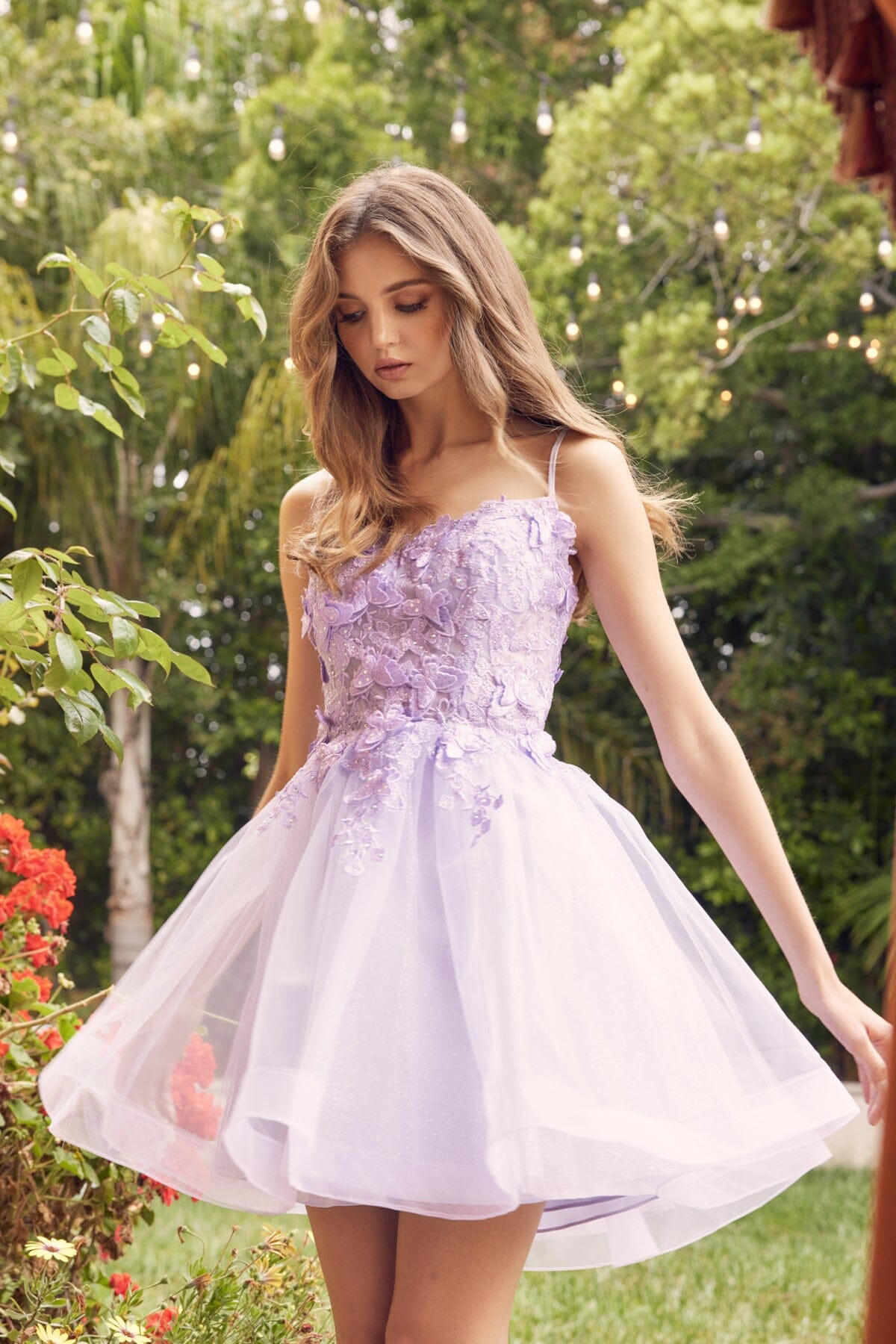 3D Butterfly Short Sleeveless A-line Dress by Juliet 902 - product image 17