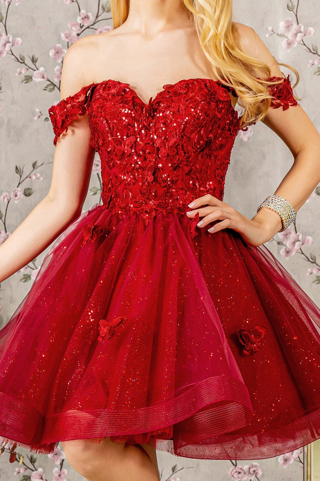 3D Butterfly Short Sleeveless Dress by Elizabeth K GS3186 - product image 25