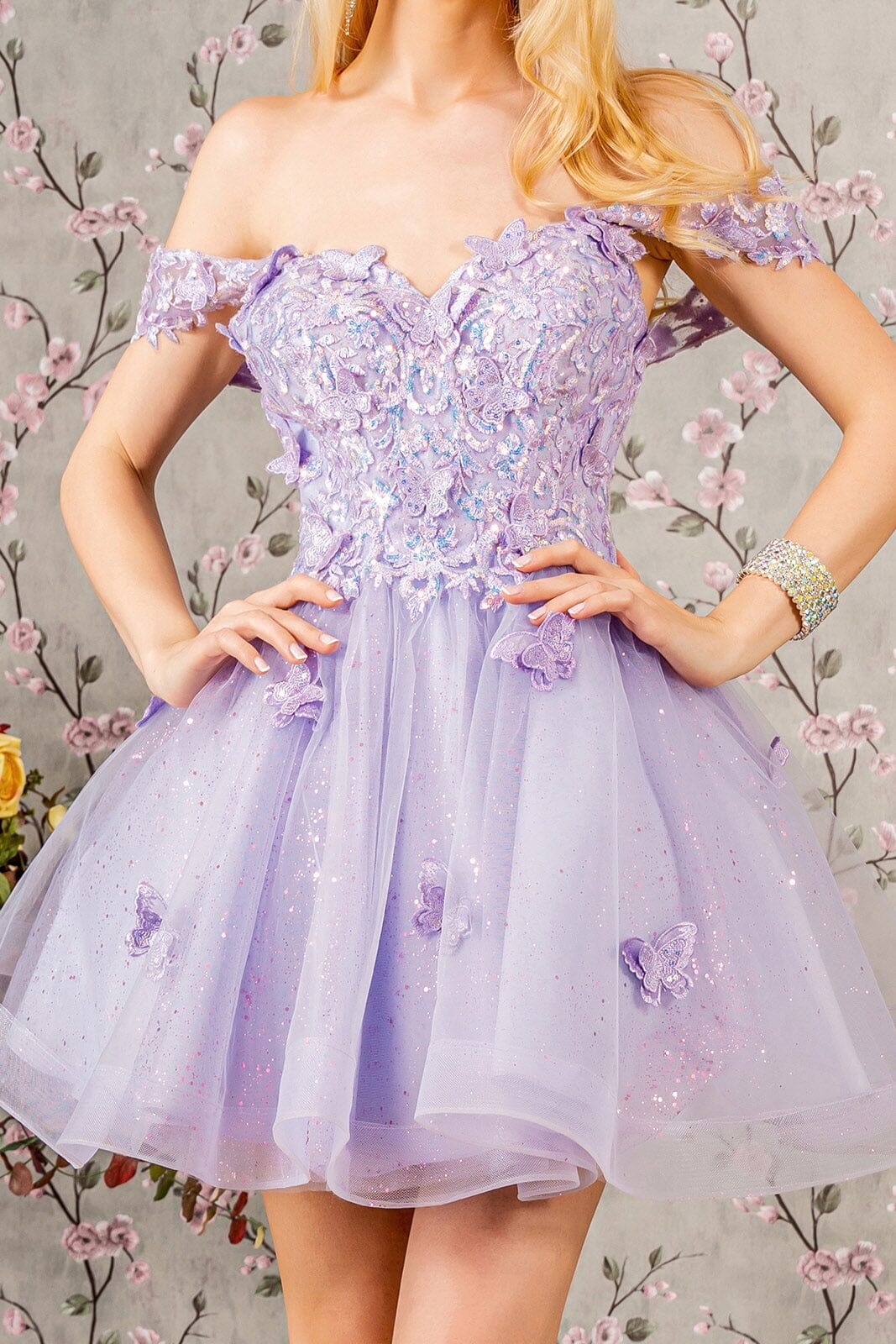 3D Butterfly Short Sleeveless Dress by Elizabeth K GS3186 - product image 19