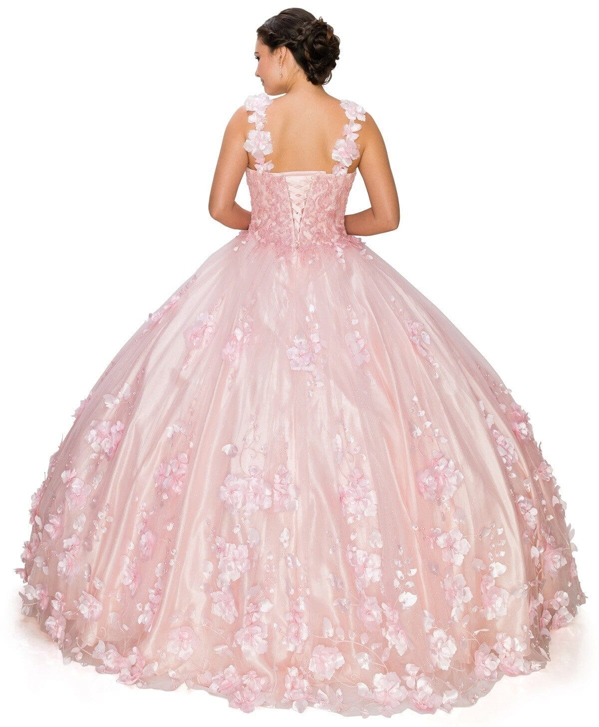 3D Floral Cape Ball Gown by Cinderella Couture 8030J - product image 6