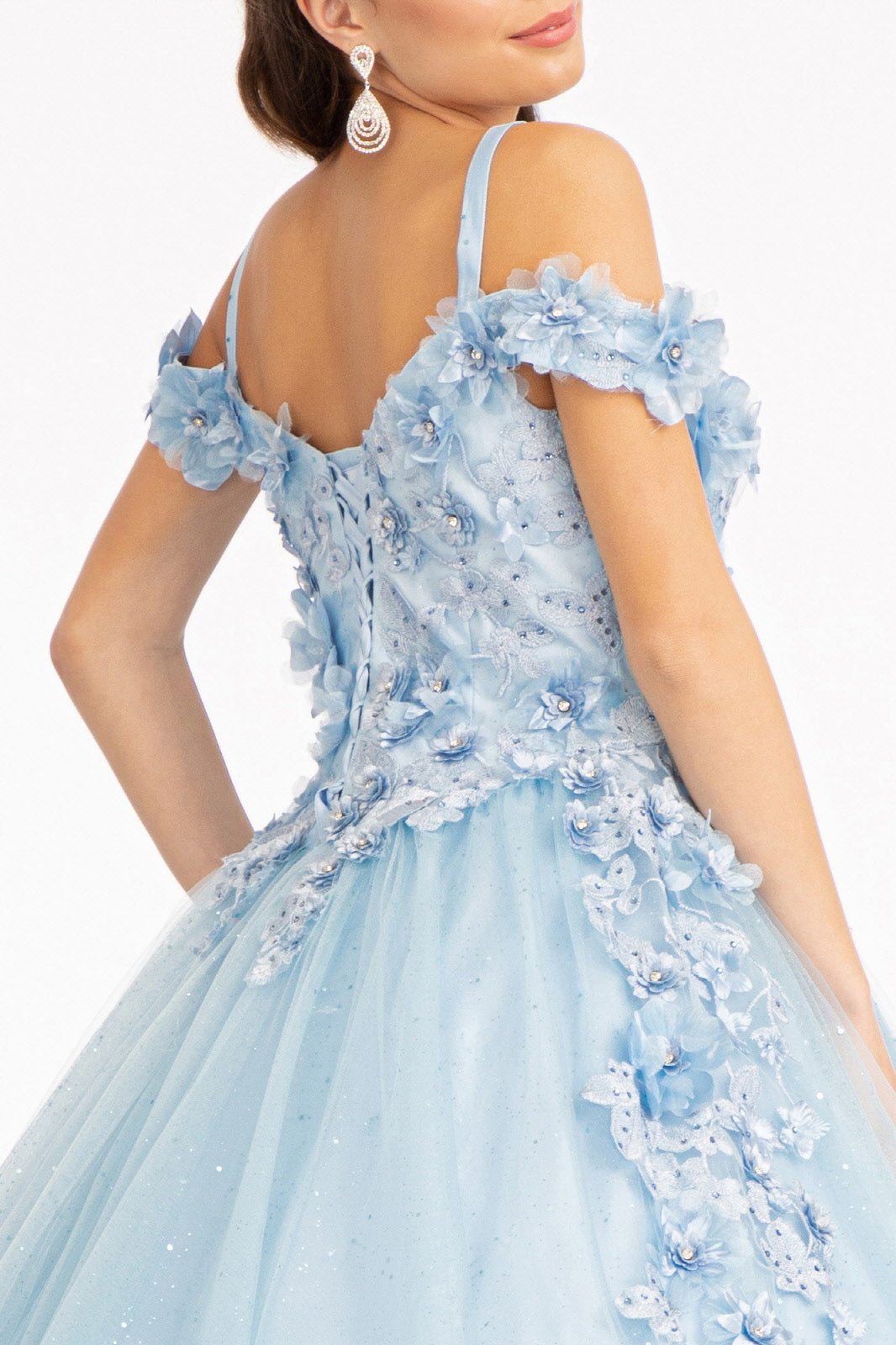 3D Floral Cold Shoulder Ball Gown by Elizabeth K GL1988 - product image 13