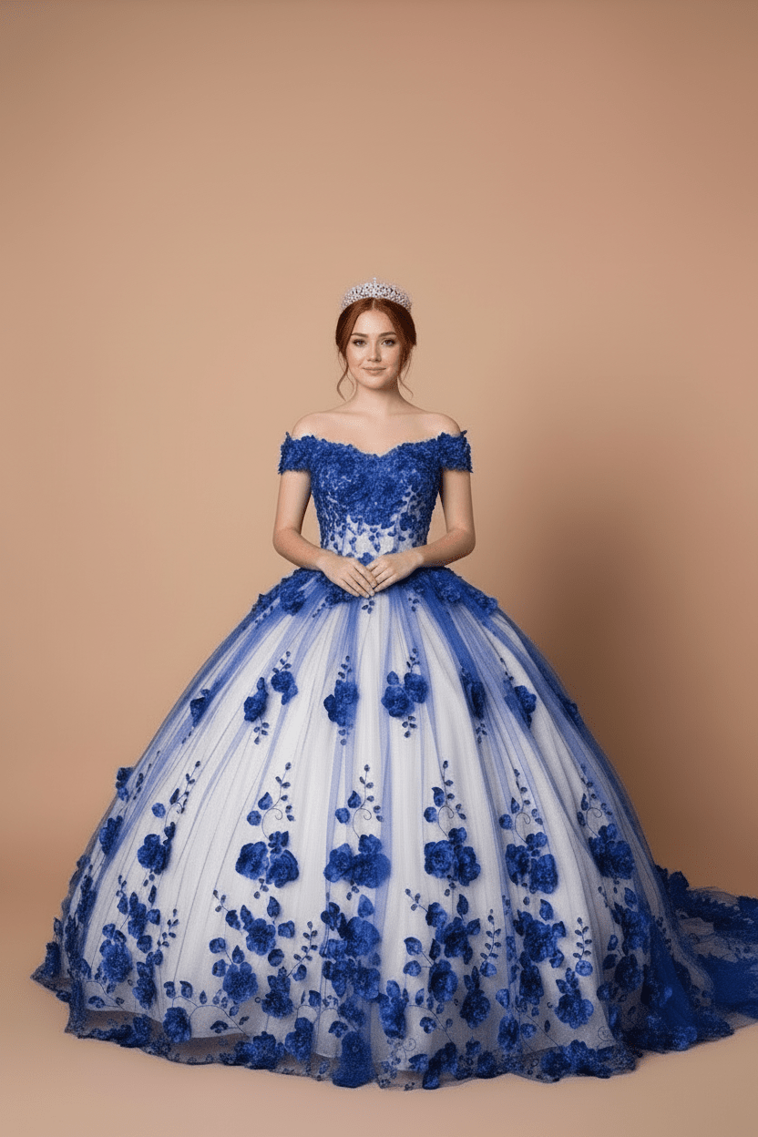 3D Floral Off Shoulder Ball Gown by Calla SCL-30005 - product image 21