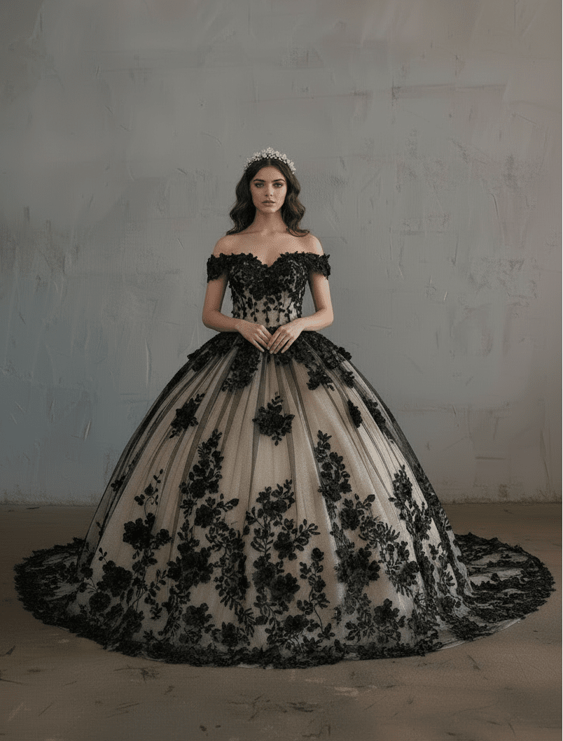 3D Floral Off Shoulder Ball Gown by Calla SCL-30005 - product image 13