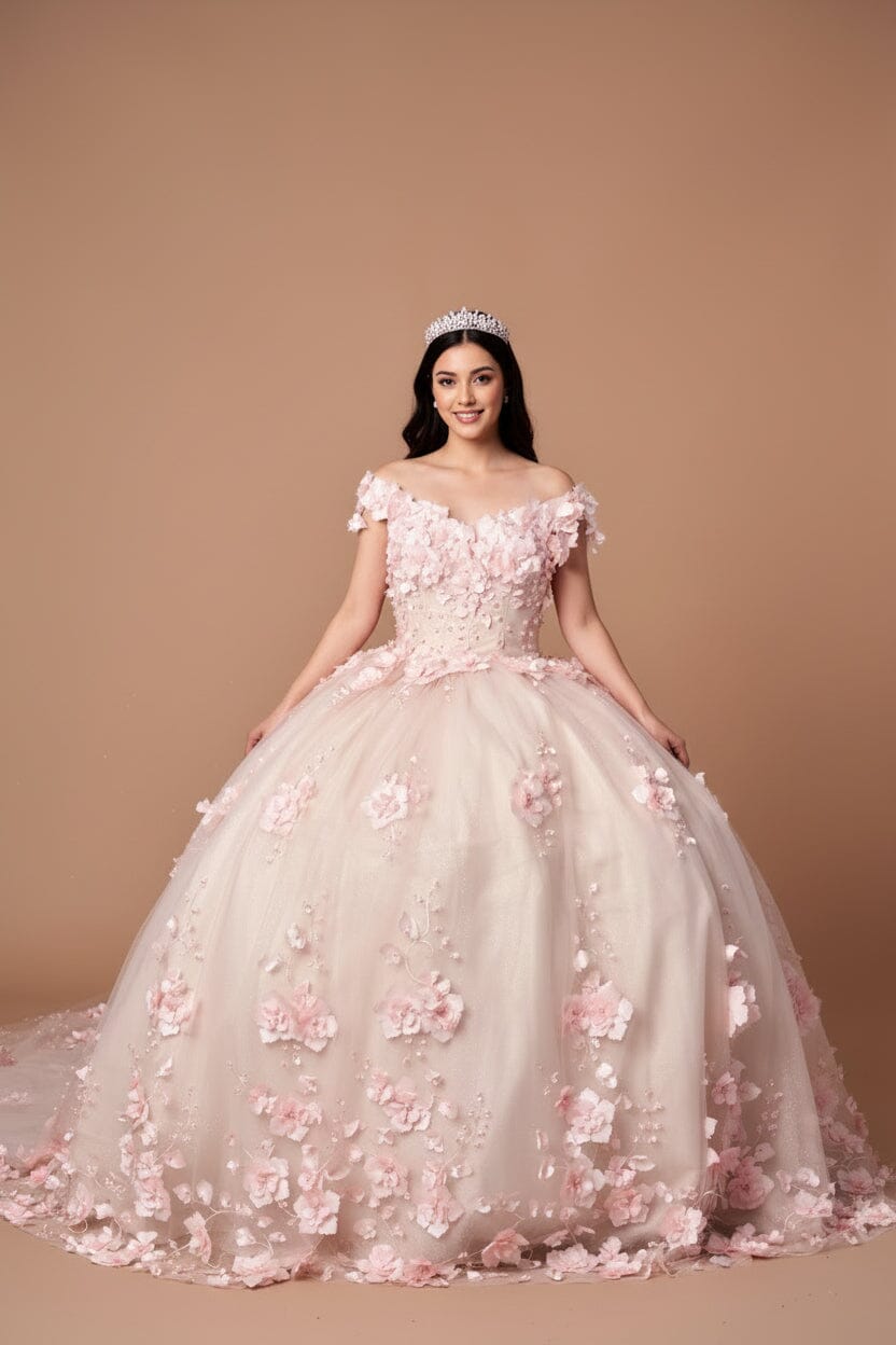 3D Floral Off Shoulder Ball Gown by Calla SCL-30005 - product image 11