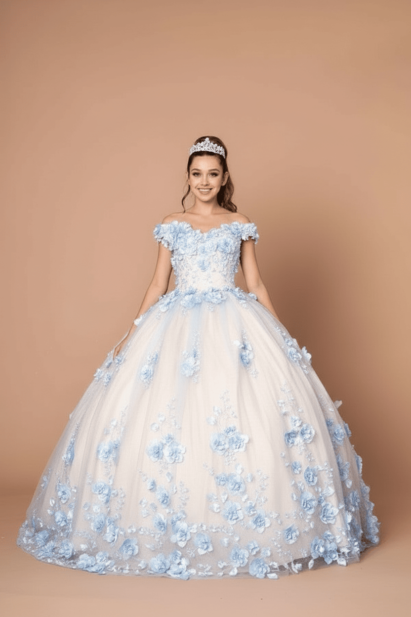 3D Floral Off Shoulder Ball Gown by Calla SCL-30005 - product image 23