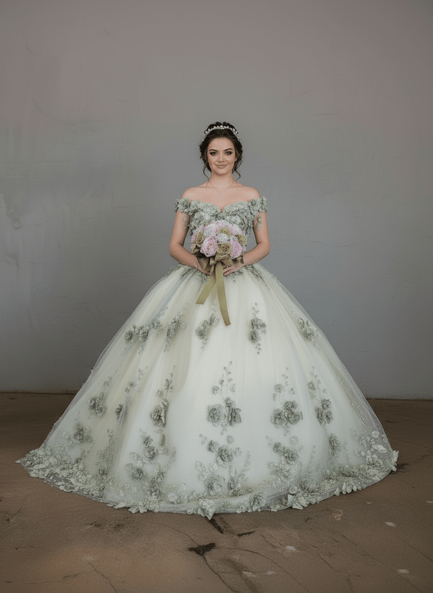 3D Floral Off Shoulder Ball Gown by Calla SCL-30005 - product image 28