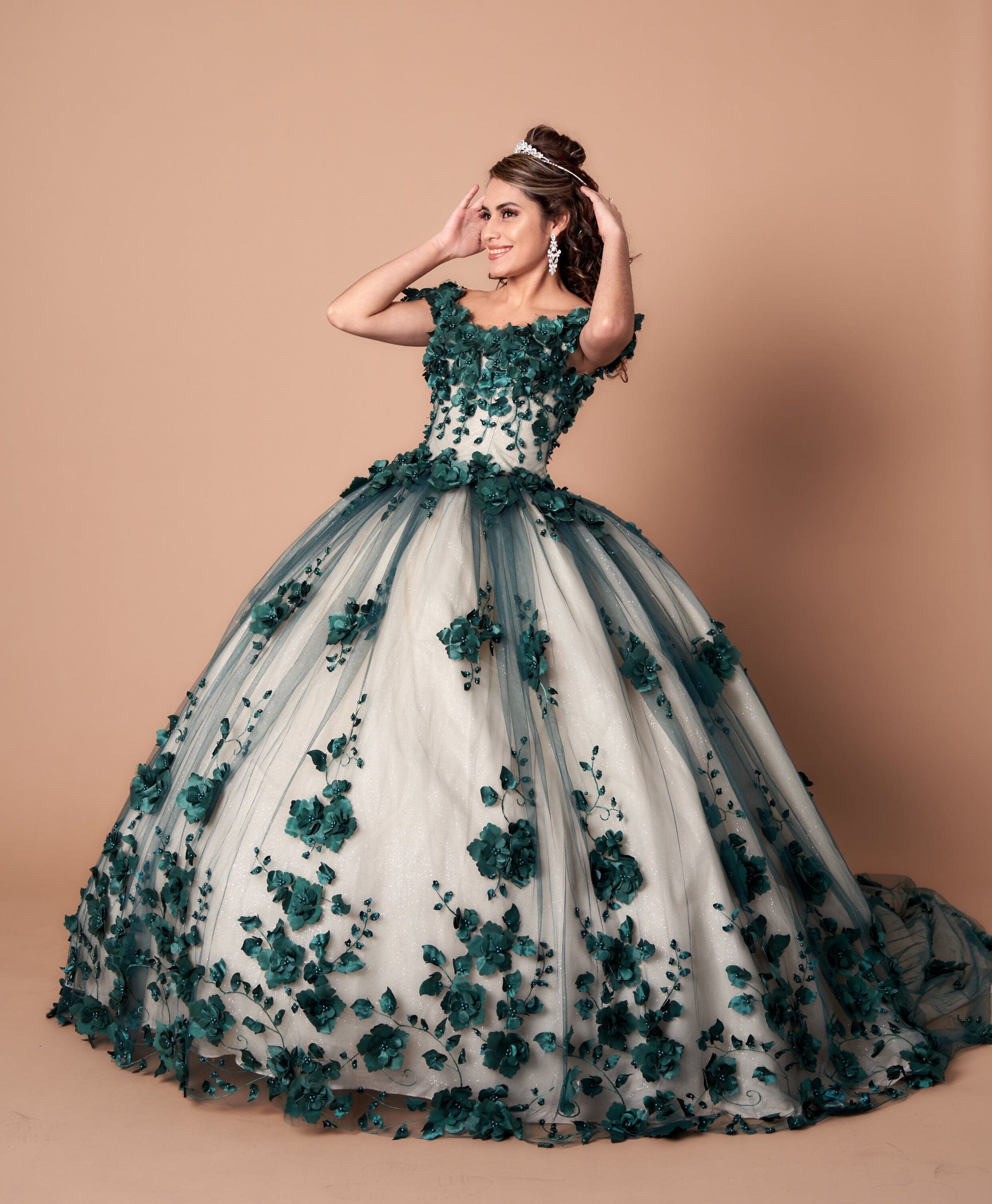 3D Floral Off Shoulder Ball Gown by Calla SCL-30005 - product image 5