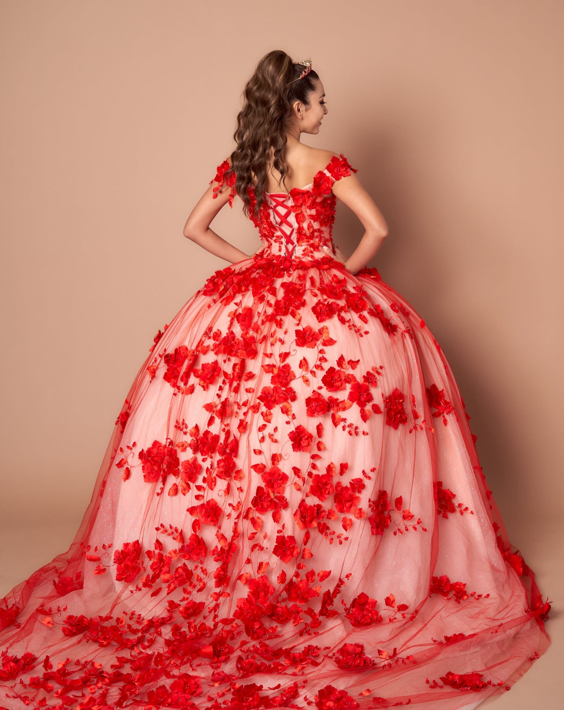 3D Floral Off Shoulder Ball Gown by Calla SCL-30005 - product image 16