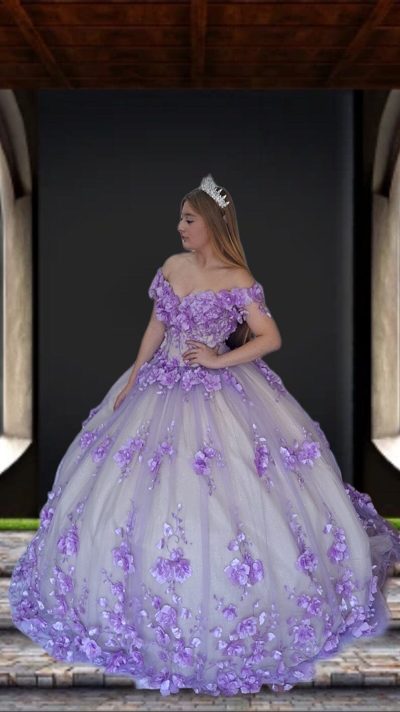 3D Floral Off Shoulder Ball Gown by Calla SCL-30005 - product image 8
