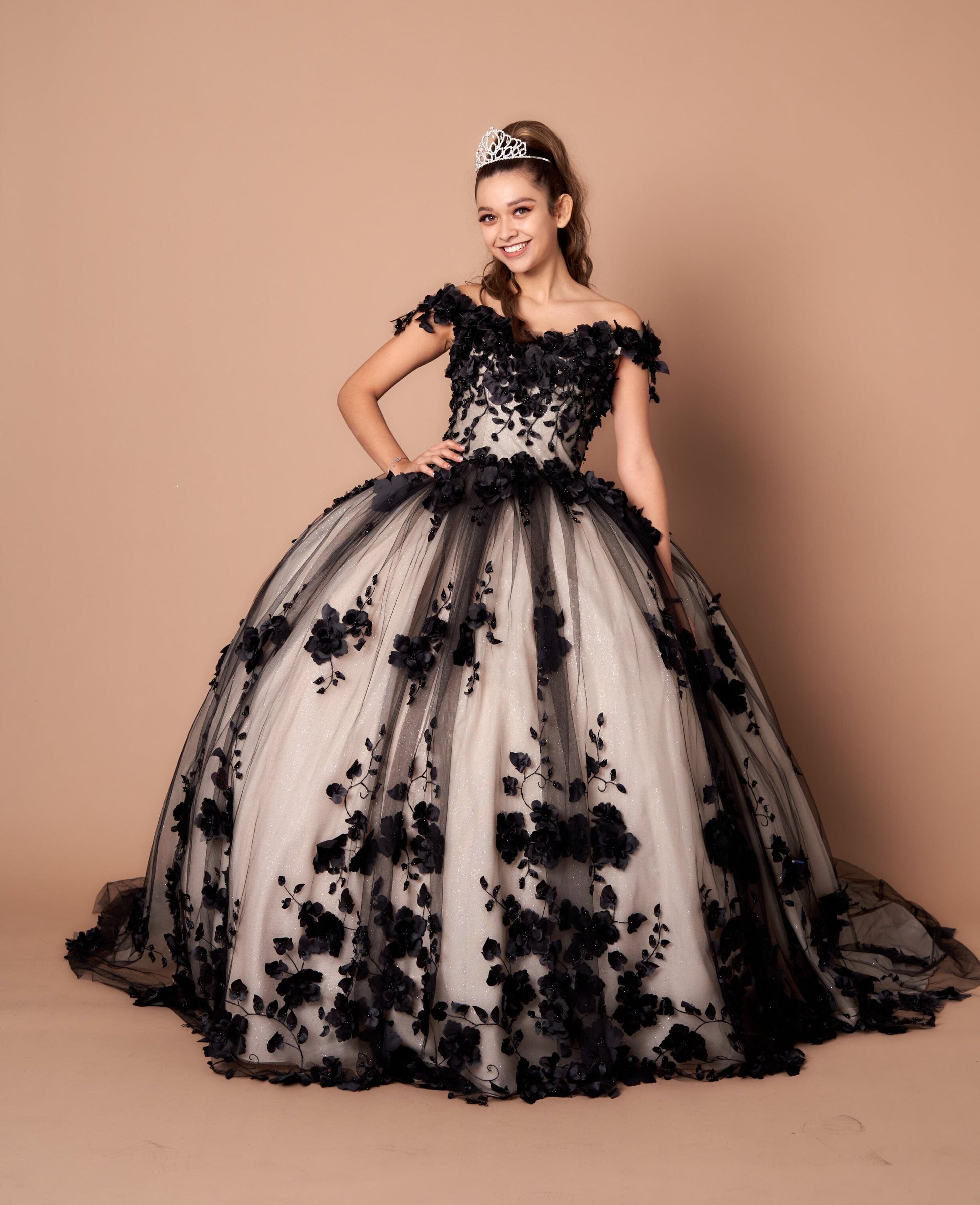 3D Floral Off Shoulder Ball Gown by Calla SCL-30005 - product image 14