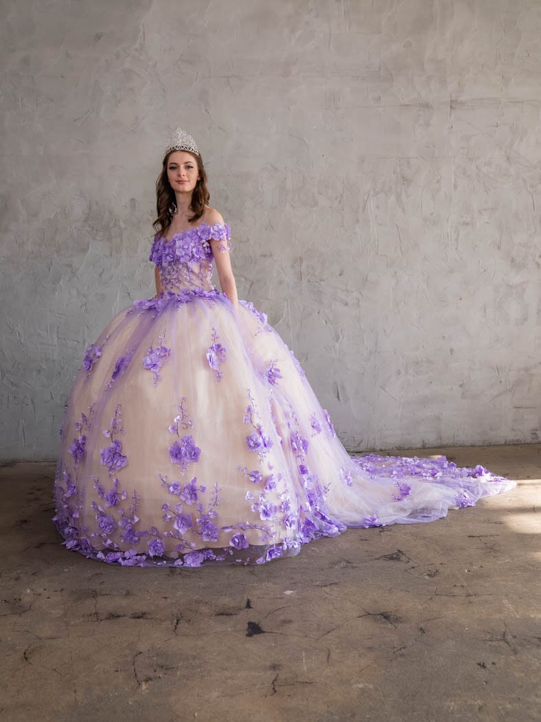 3D Floral Off Shoulder Ball Gown by Calla SCL-30005 - product image 7