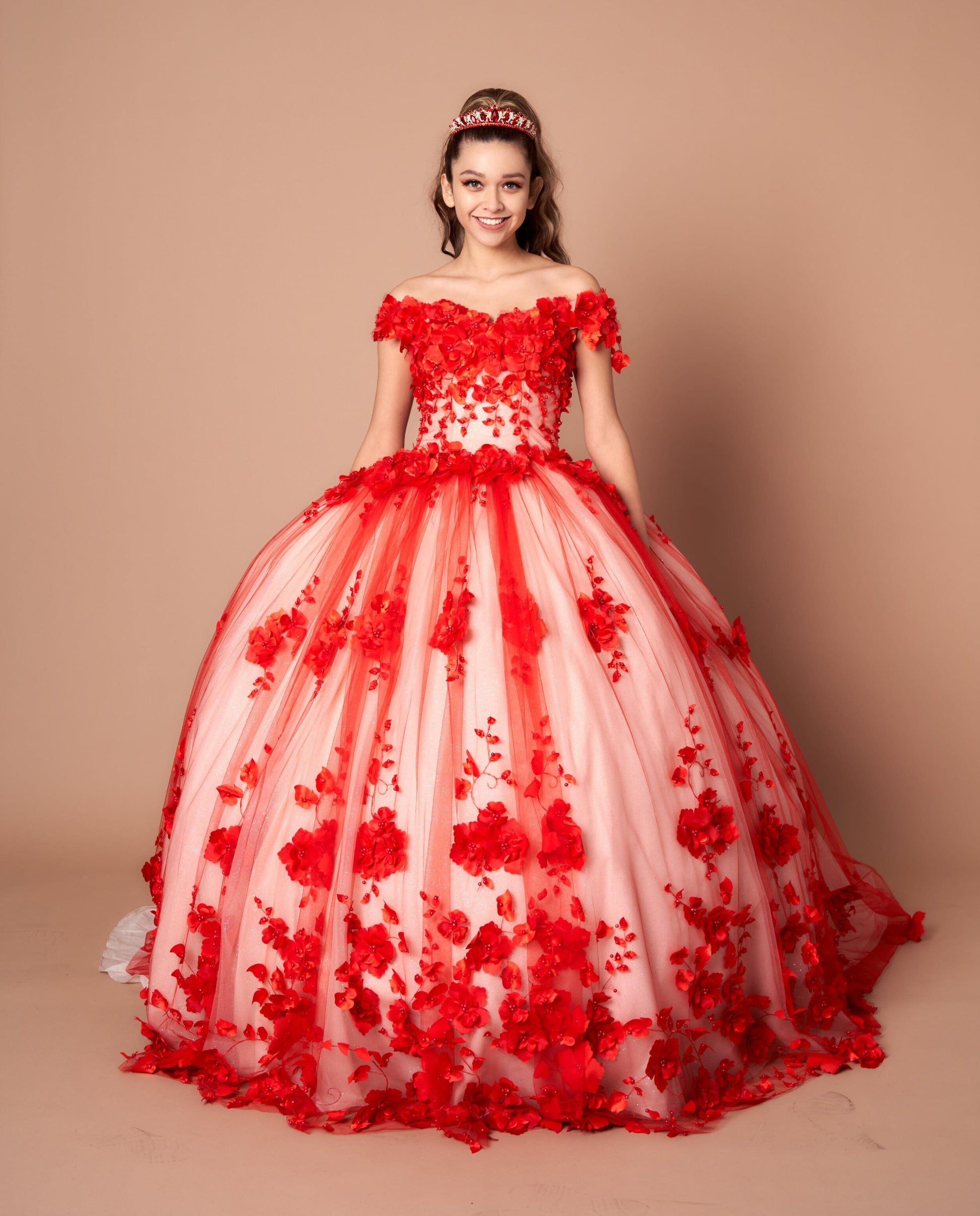 3D Floral Off Shoulder Ball Gown by Calla SCL-30005 - product image 17