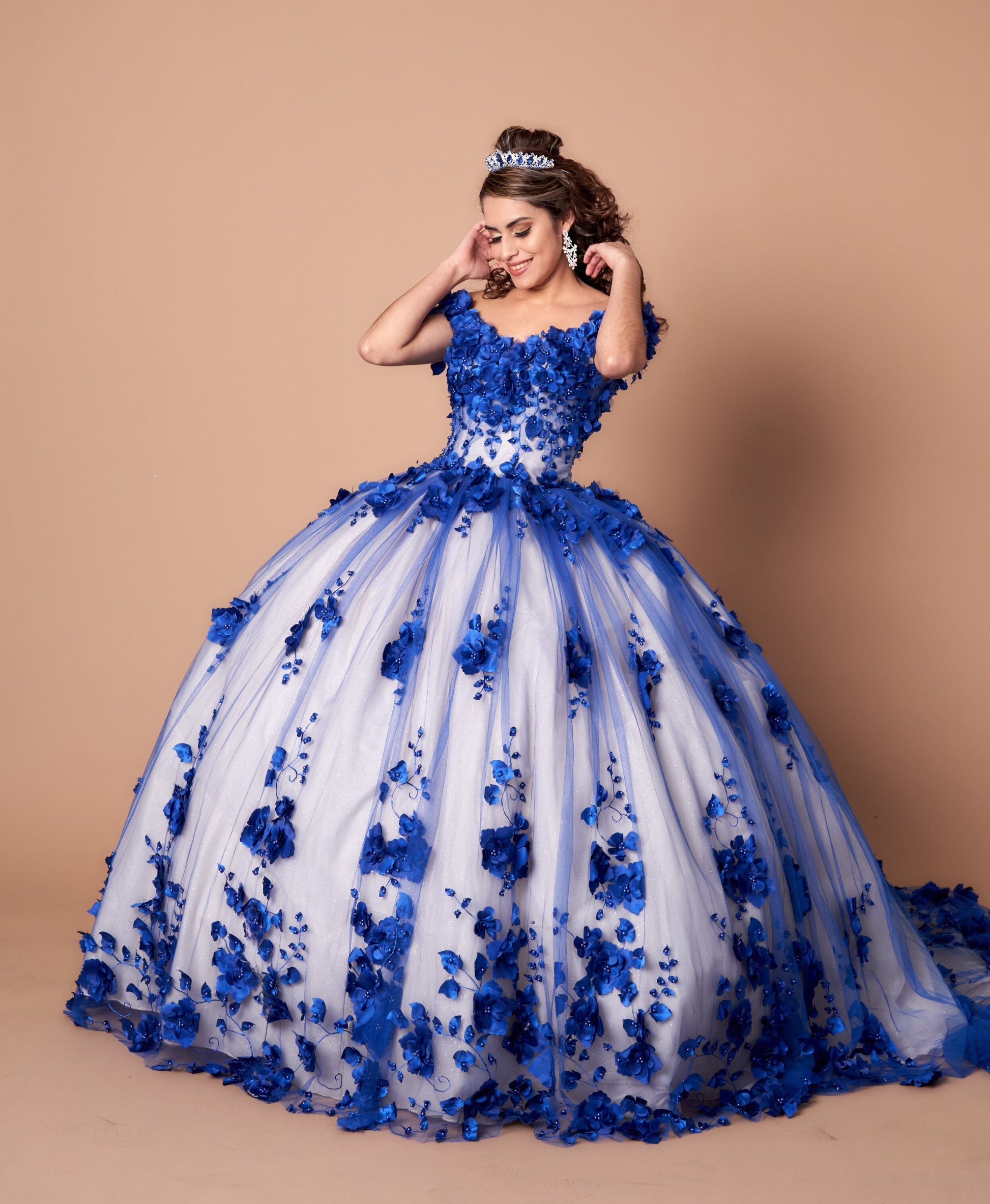 3D Floral Off Shoulder Ball Gown by Calla SCL-30005 - product image 19