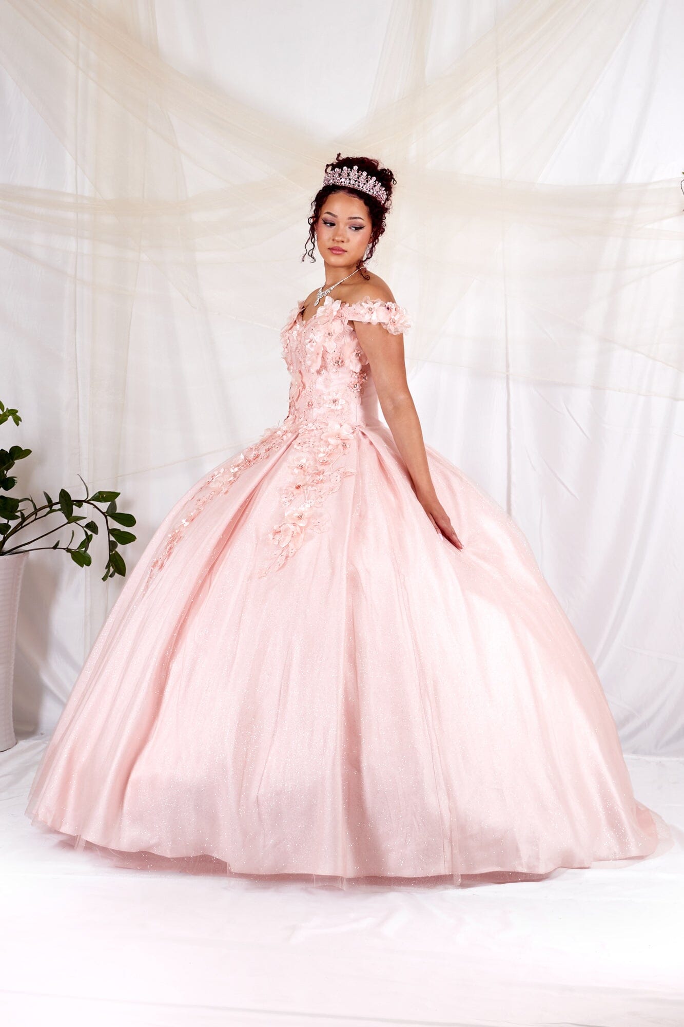 3D Floral Off Shoulder Ball Gown by Calla WB-21551 - product image 4