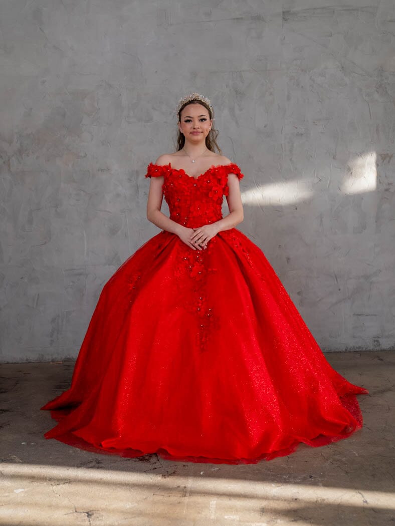 3D Floral Off Shoulder Ball Gown by Calla WB-21551 - product image 13