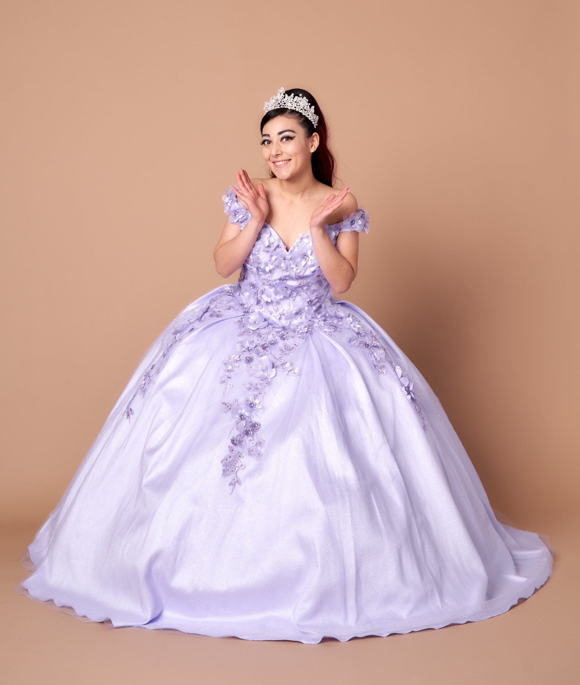 3D Floral Off Shoulder Ball Gown by Calla WB-21551 - product image 11