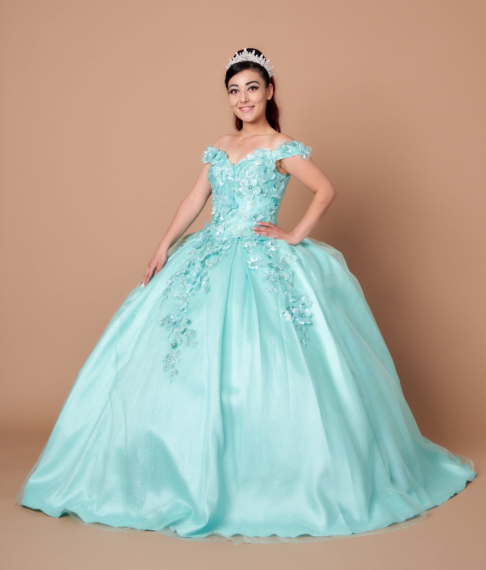 3D Floral Off Shoulder Ball Gown by Calla WB-21551 - product image 14