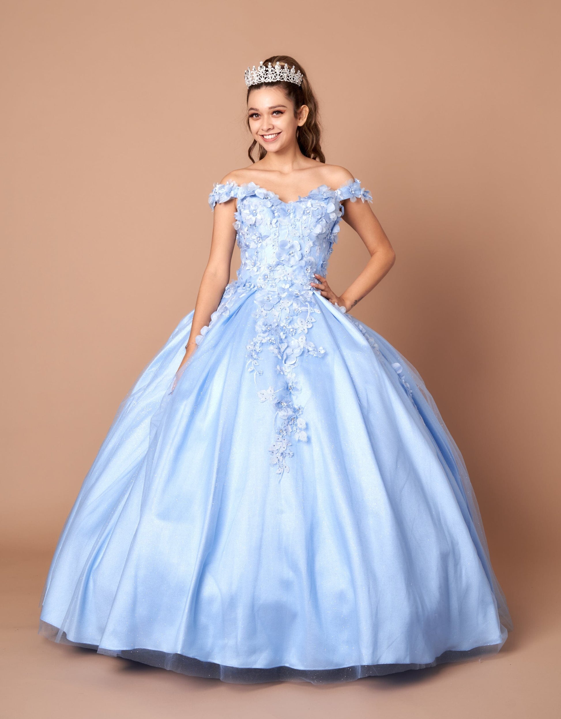 3D Floral Off Shoulder Ball Gown by Calla WB-21551 - product image 8