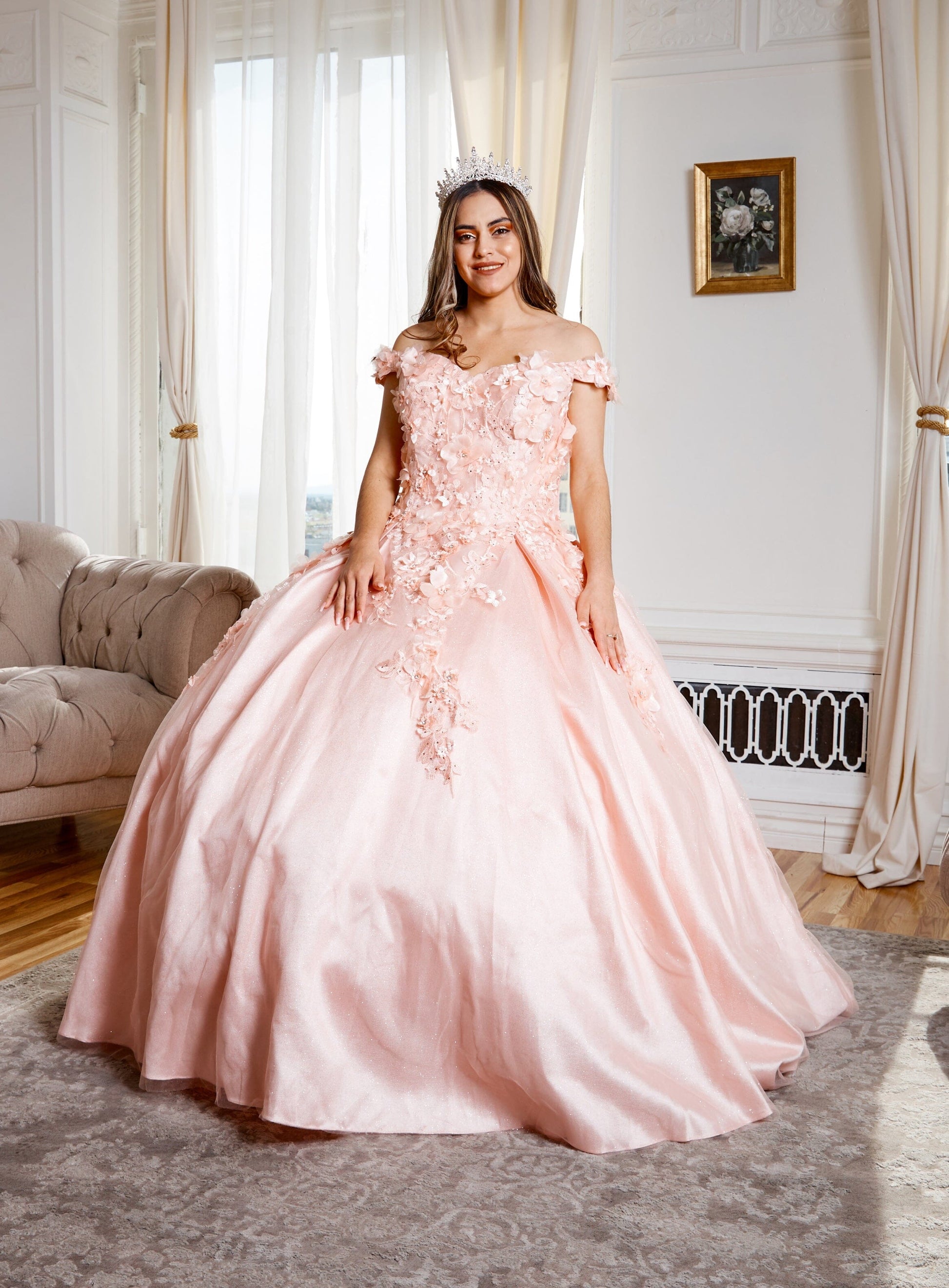 3D Floral Off Shoulder Ball Gown by Calla WB-21551 - product image 6