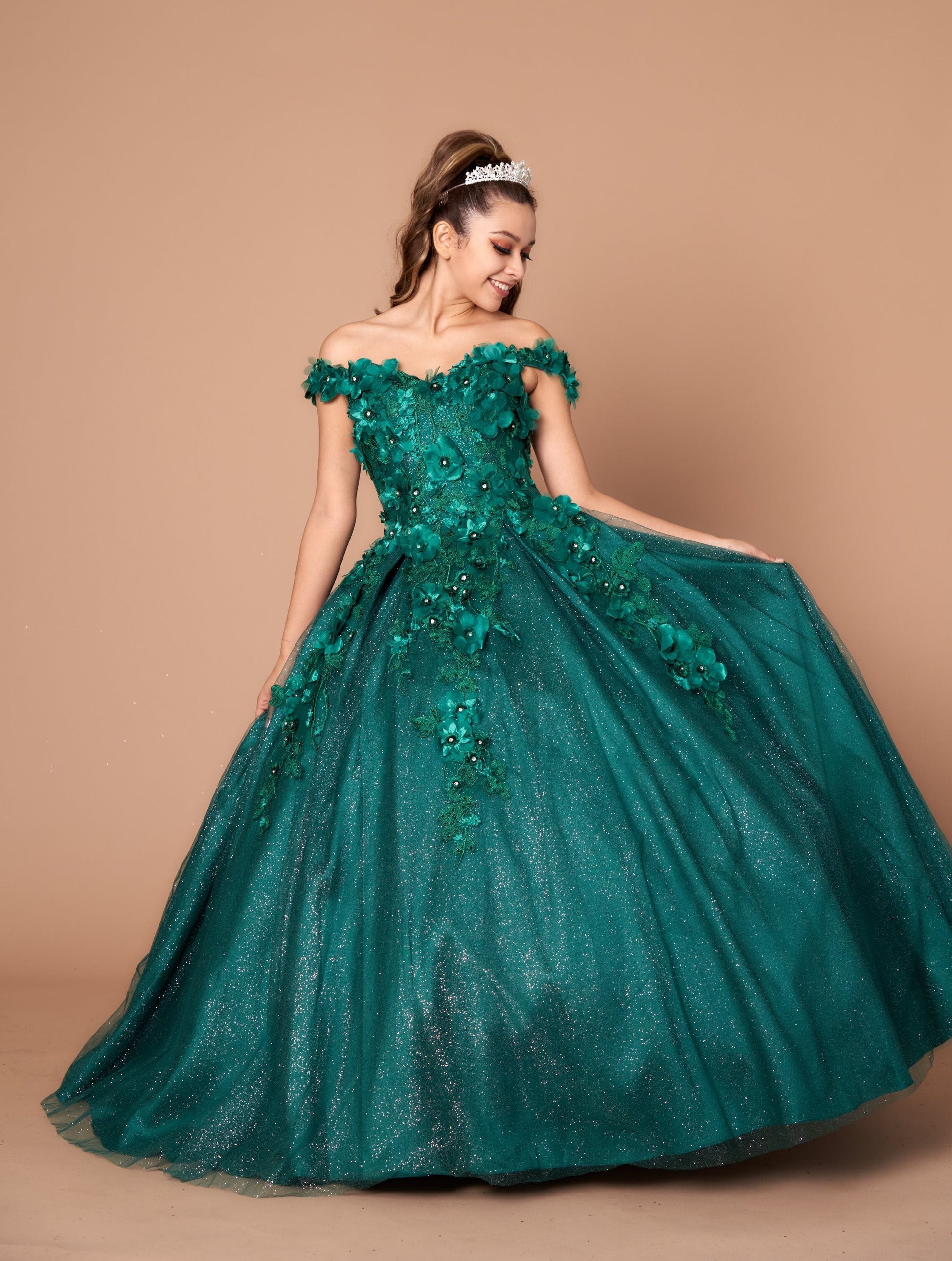 3D Floral Off Shoulder Ball Gown by Calla WB-21551 - product image 9