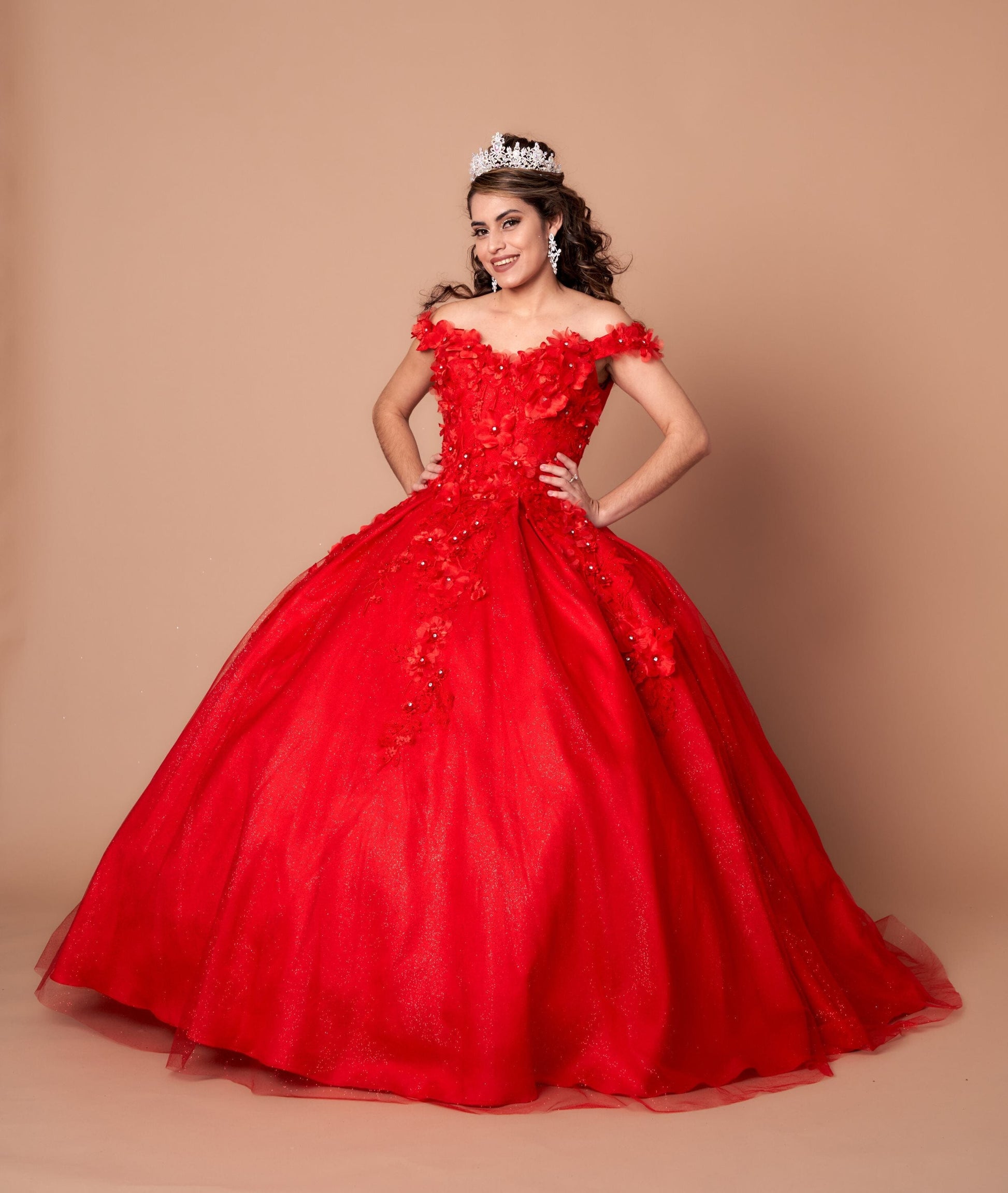 3D Floral Off Shoulder Ball Gown by Calla WB-21551 - product image 12