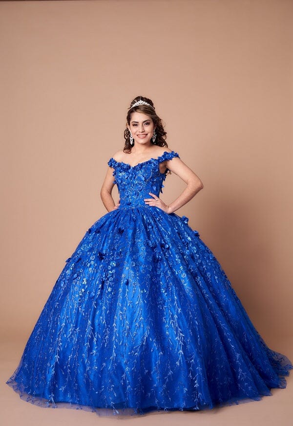 3D Floral Off Shoulder Cape Ball Gown by Calla SCL-30001 - product image 12