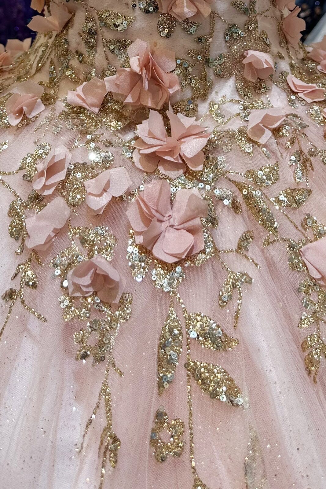 3D Floral Off Shoulder Cape Ball Gown by Elizabeth K GL3179 - product image 23