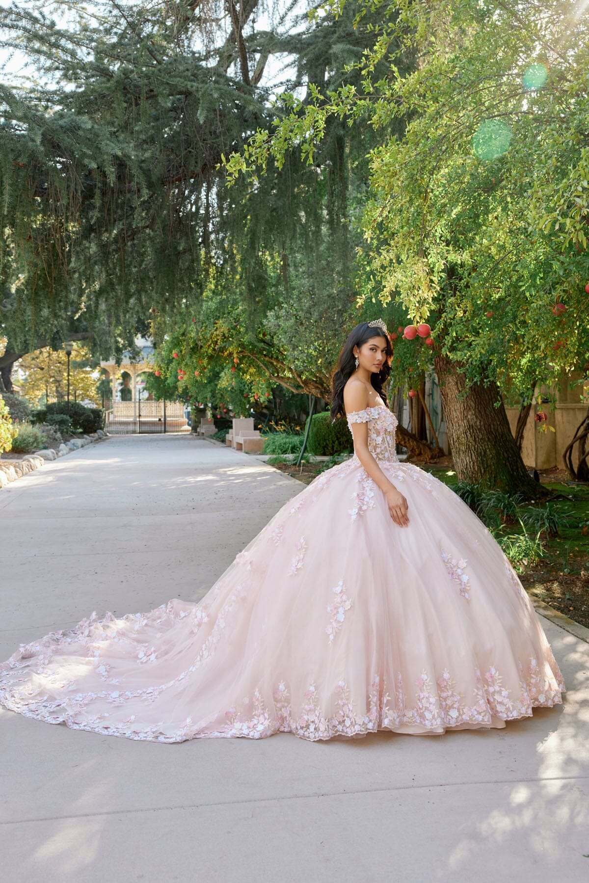3D Floral Off Shoulder Corset Ball Gown by Juliet JT1460J - product image 6